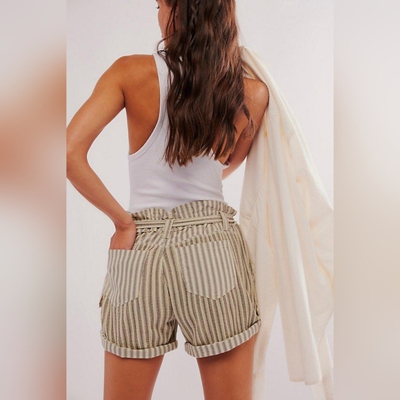 NWOT Free People FP One Harrison Striped Shorts - Picture 2 of 4